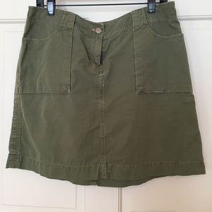 Green khaki skirt